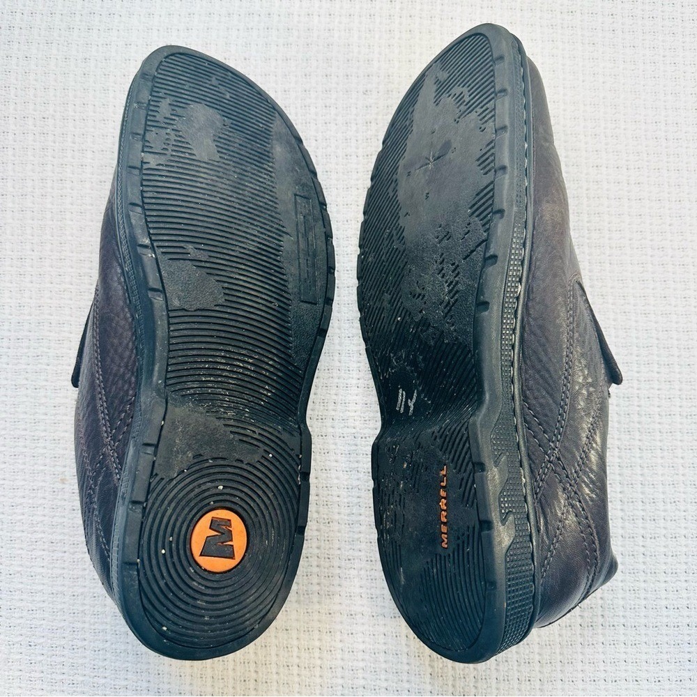 Merrell Shoes Slip On Loafers Mens US 11.5 Brown Leather Comfort Casual Shoes - Picture 7 of 10